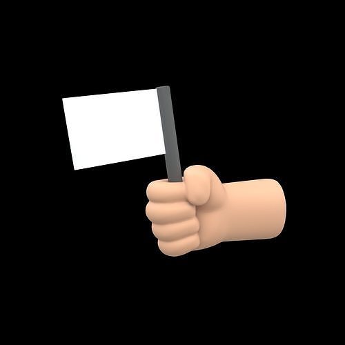 Surrender Icon v1 003 Low-poly 3D model