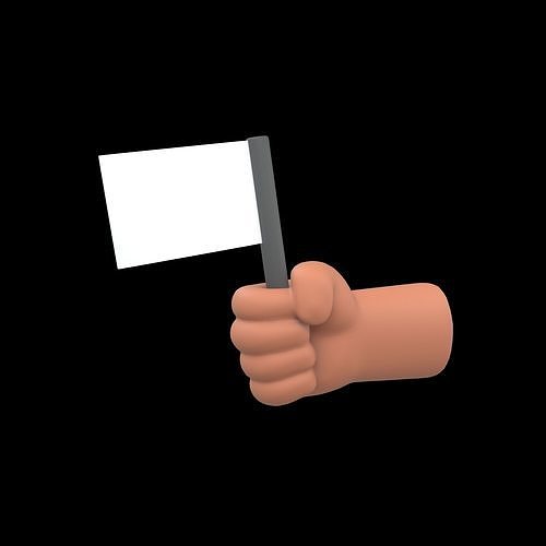 Surrender Icon v1 004 Low-poly 3D model