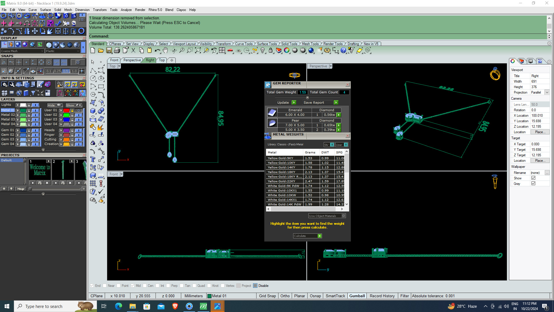 NECKLACE DIAMOND -CAD-010 3D model_13