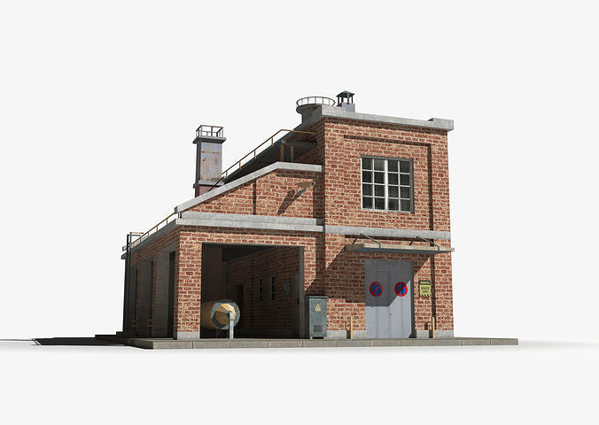 Factory xx26 Low-poly 3D model