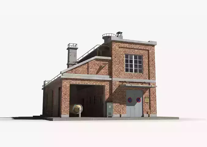 Factory xx26 Low-poly 3D model