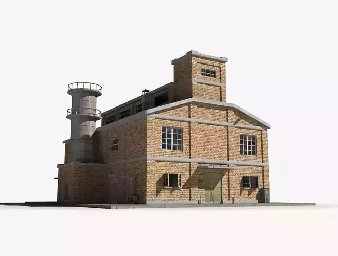 Factory xx27 Low-poly 3D model