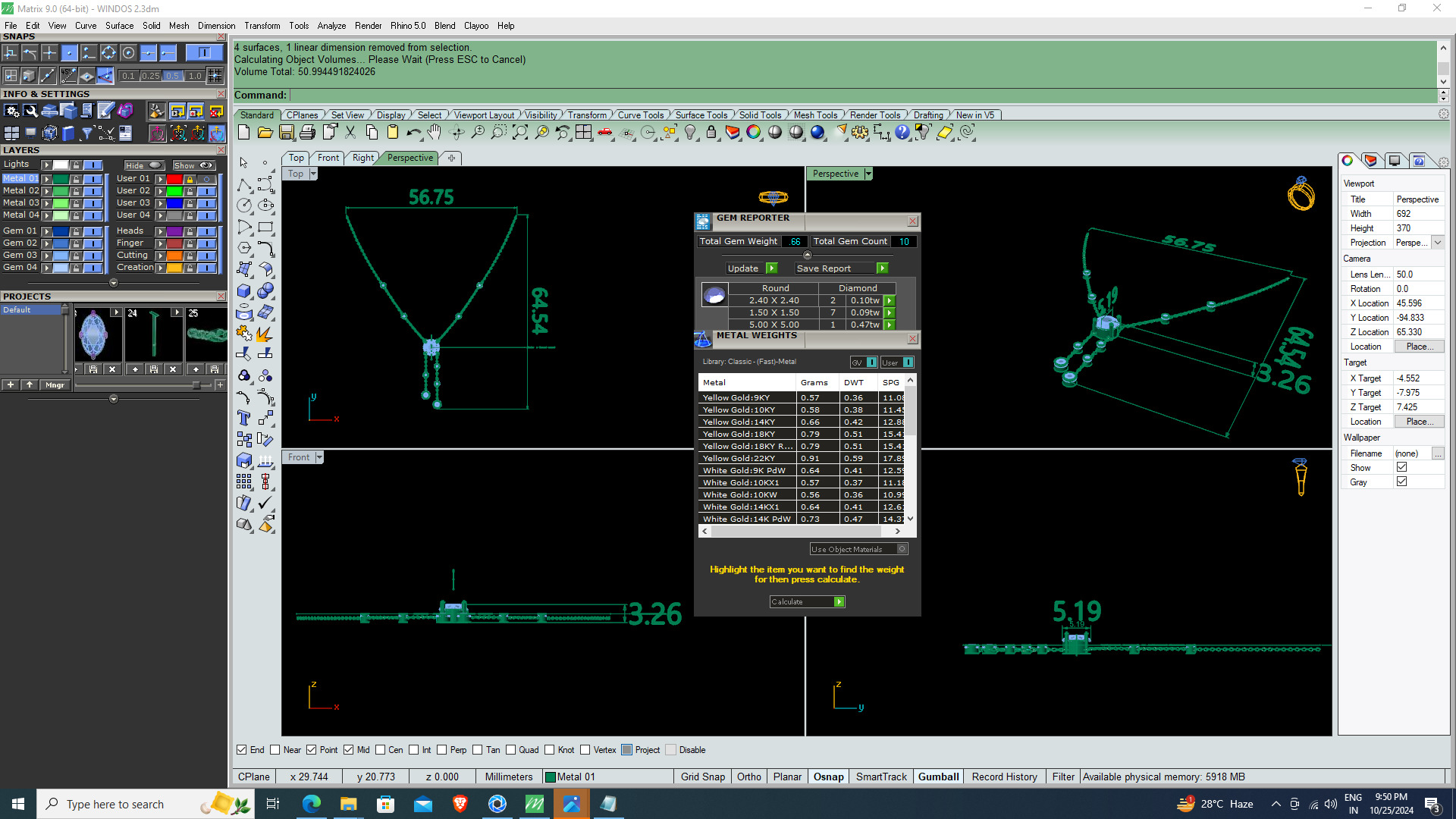 NECKLACE DIAMOND -CAD-012 3D model_10