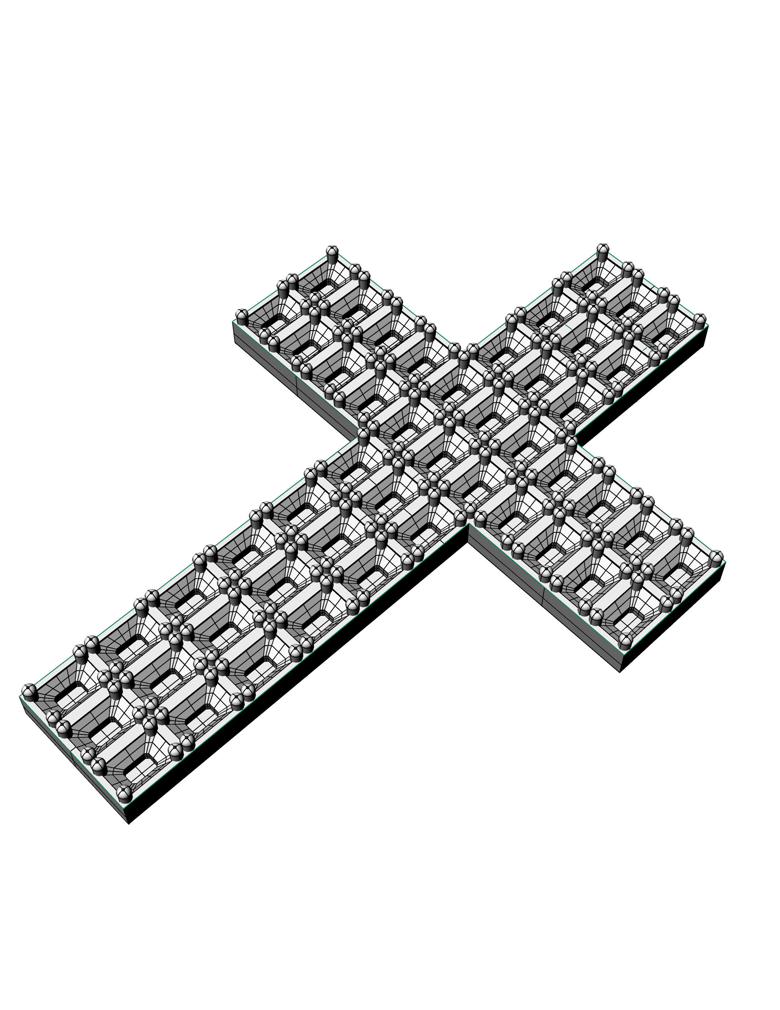 DIAMOND CROSS PENDANT NECKLACE 3dmodel 3D print Model 3D print model_14