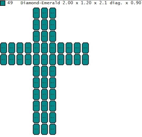 DIAMOND CROSS PENDANT NECKLACE 3dmodel 3D print Model 3D print model_17