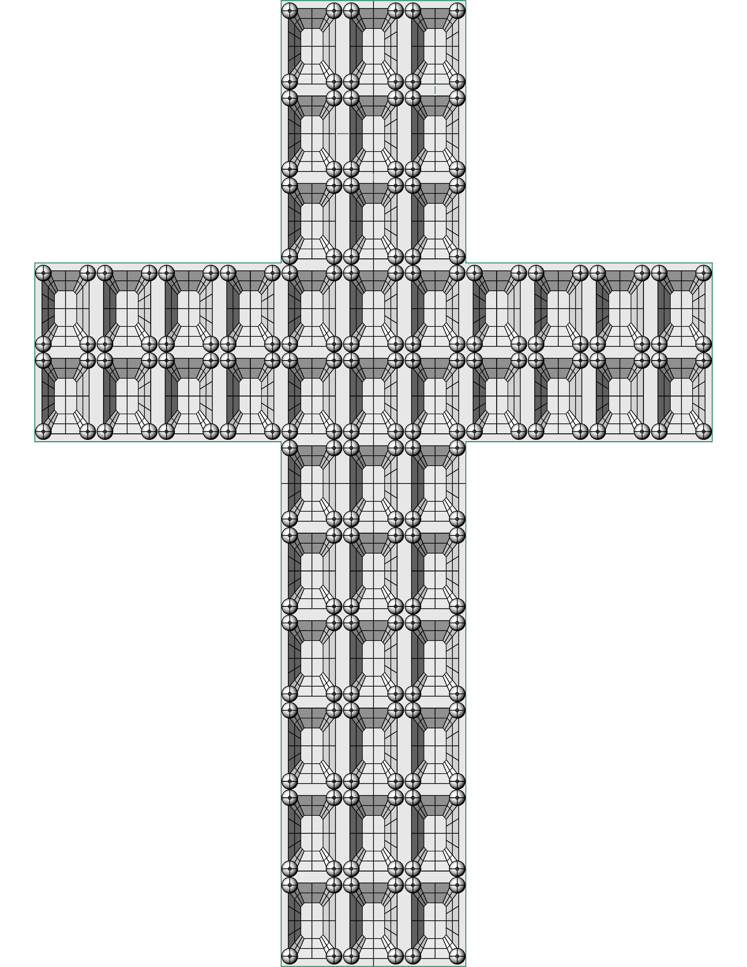 DIAMOND CROSS PENDANT NECKLACE 3dmodel 3D print Model 3D print model_11