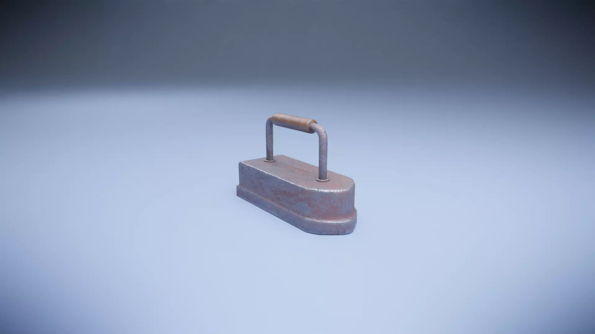 Old iron Low-poly 3D model_0