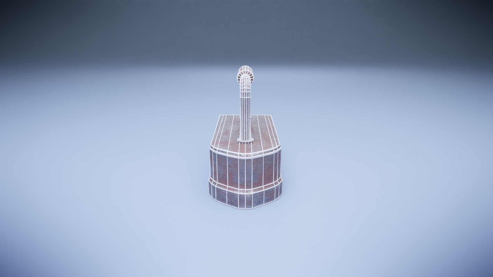 Old iron Low-poly 3D model_4