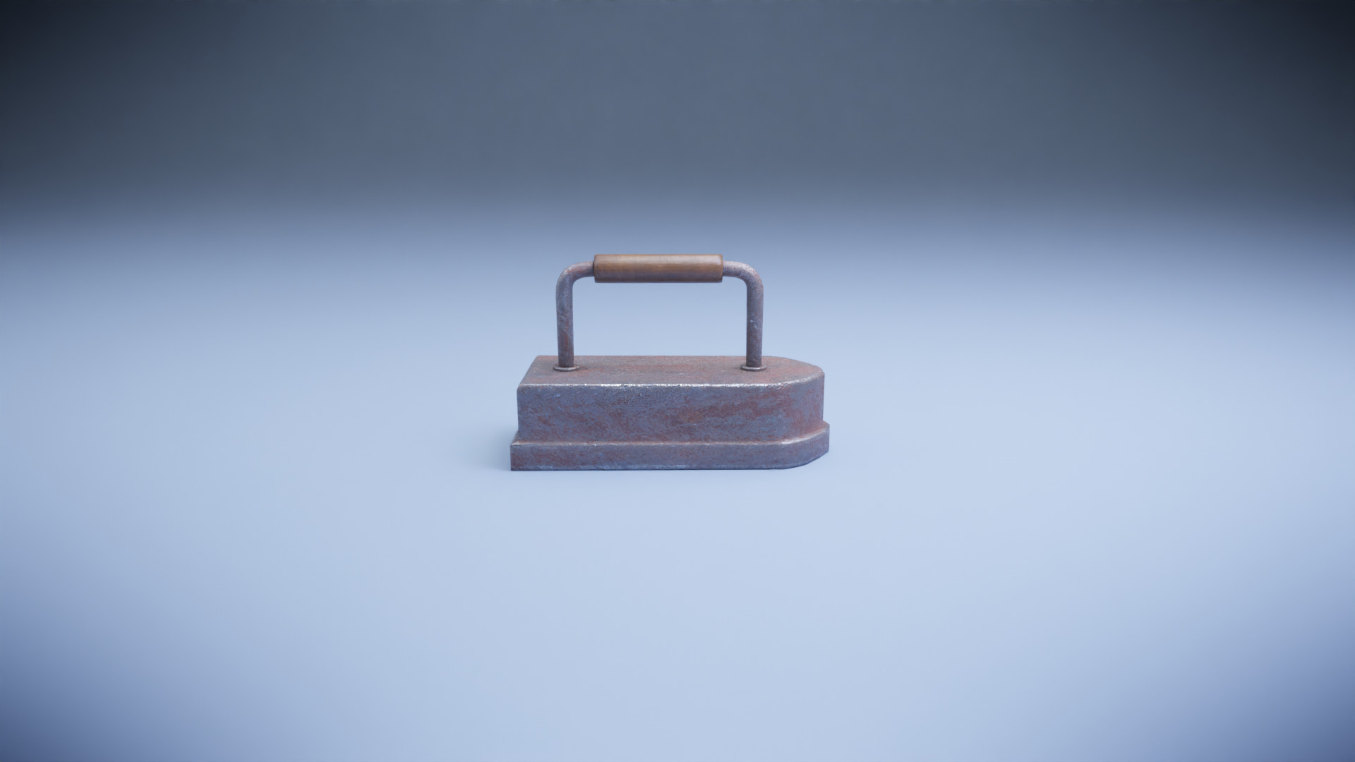 Old iron Low-poly 3D model_1