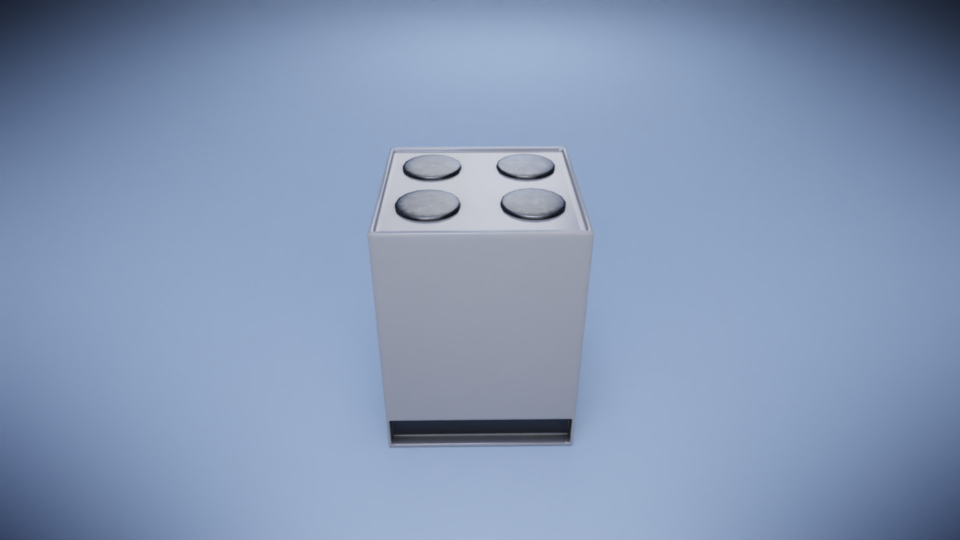 Gas stove Low-poly 3D model_2