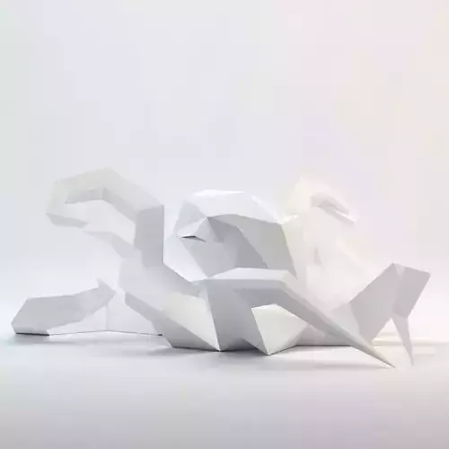 Octopus origami sculpture