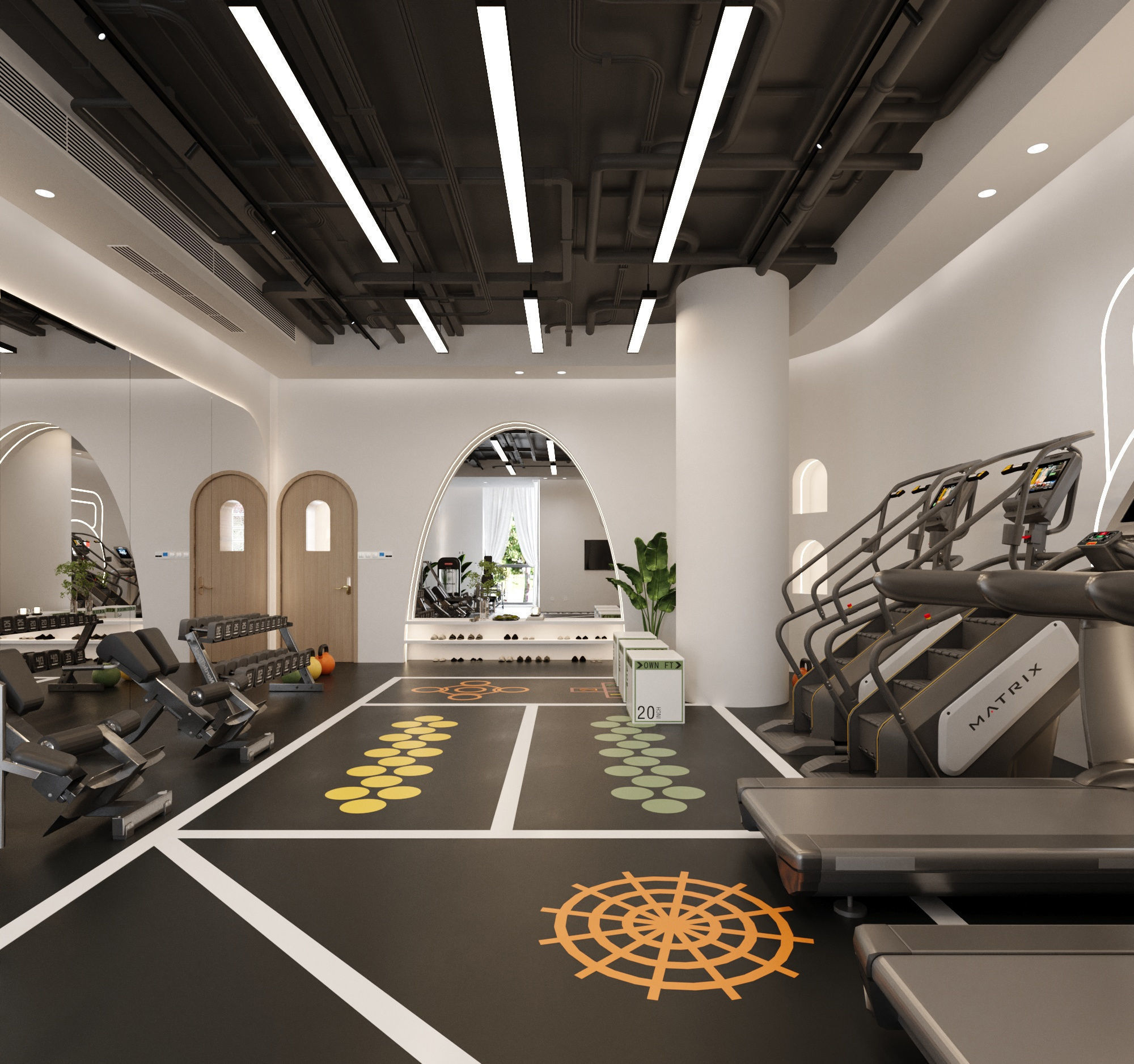 Modern Gym 3D model_2