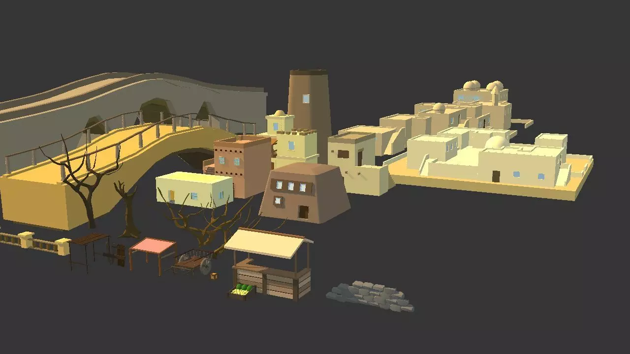 world pack Free low-poly 3D model