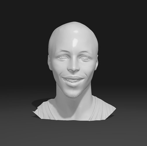 Rookie Stephen Curry Bust 3D print model