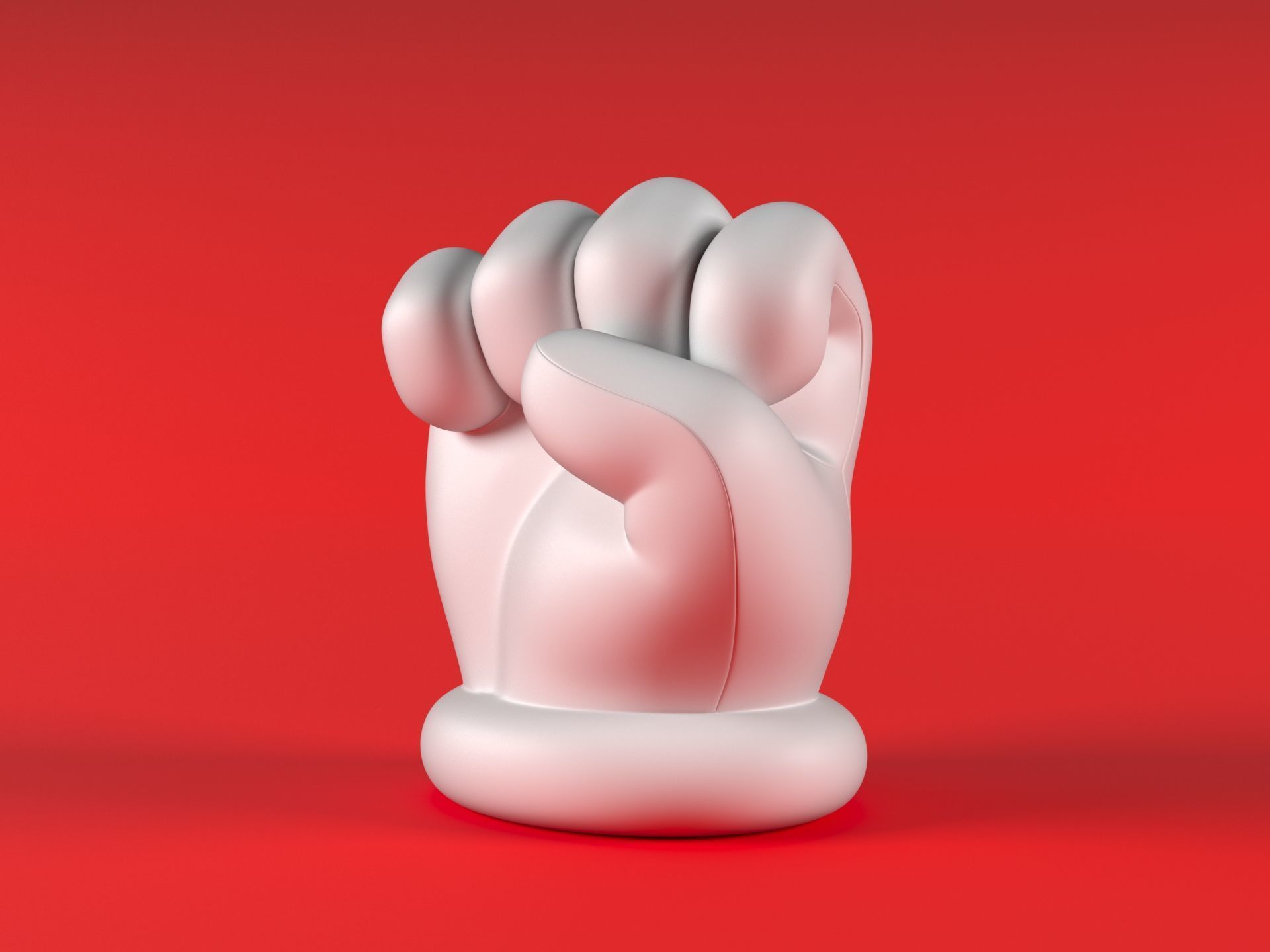 Mario Hand - Fist 3D print model_3
