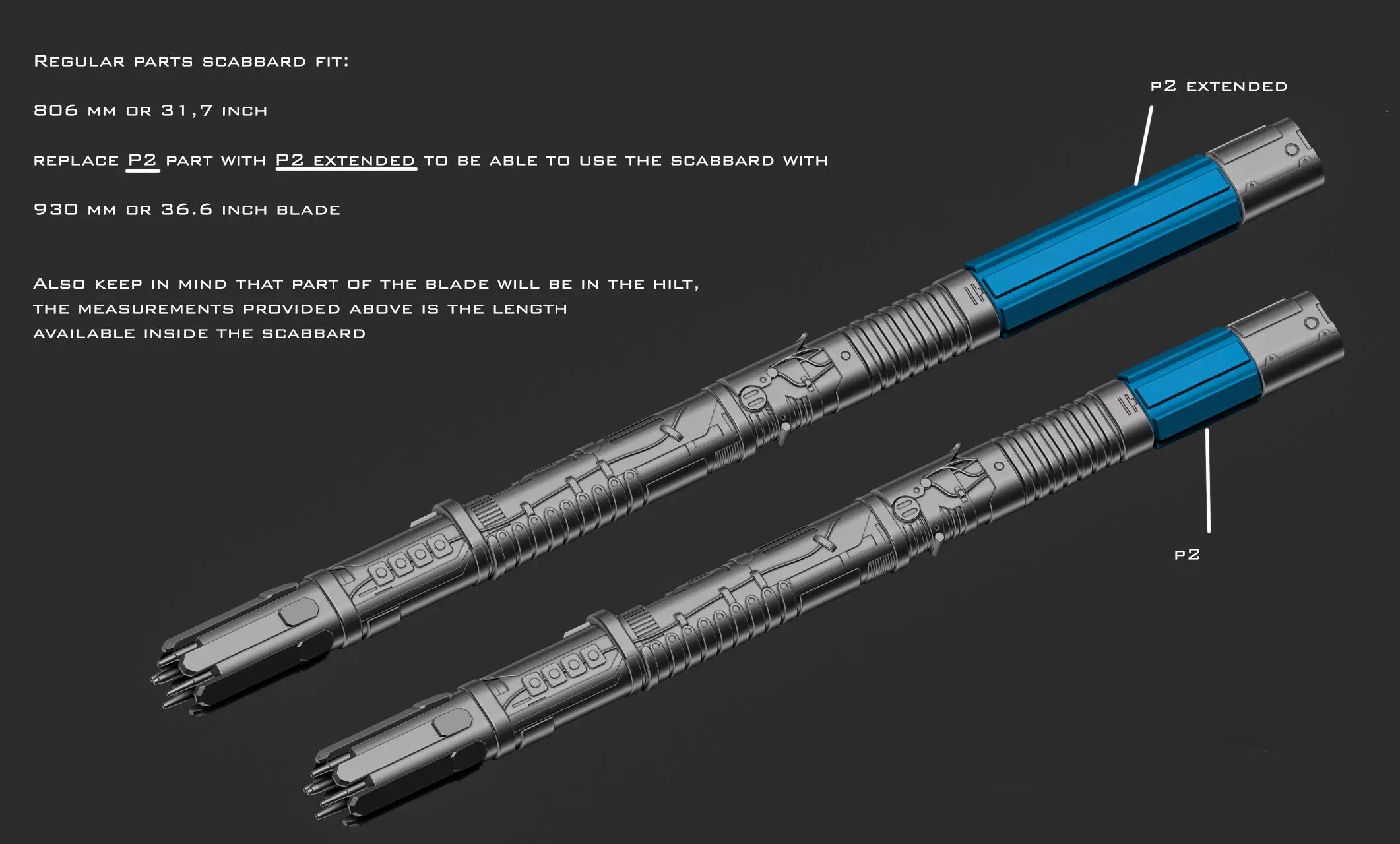 Ronin functional lightsaber 3D print model_5