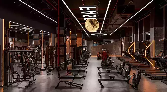 Luxury gym interior
