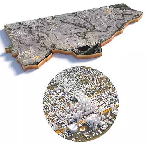 Toronto City in Canada 3D model