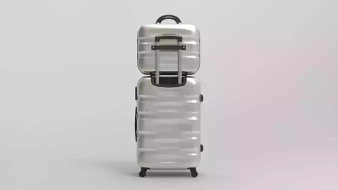 Highly Detailed Travel Bag Luggage Game Product Ready 011