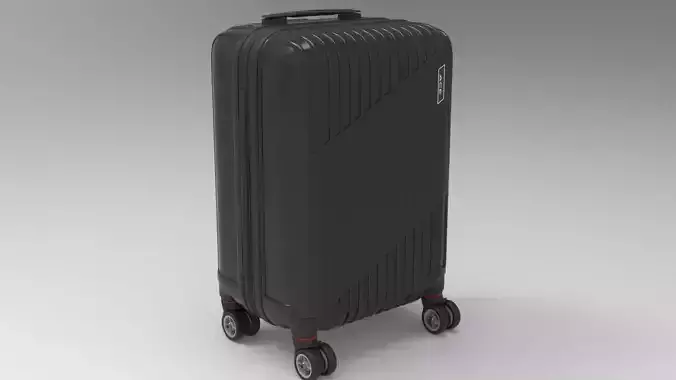 Highly Detailed Travel Bag Luggage Game Product Ready 001 Low-poly 3D model