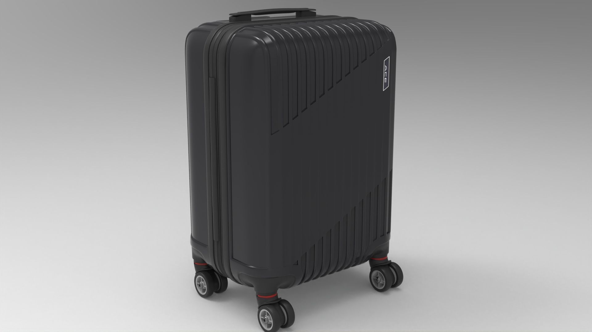 Highly Detailed Travel Bag Luggage Game Product Ready 001 Low-poly 3D model_3