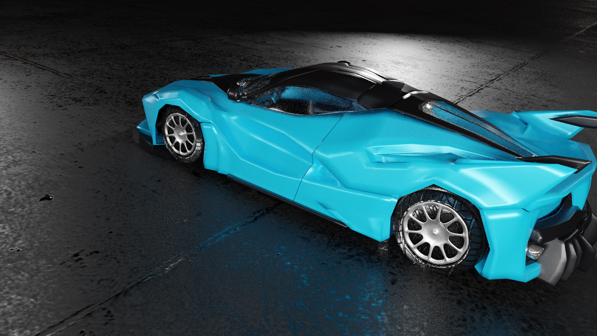  3D Car Low-poly 3D model_2