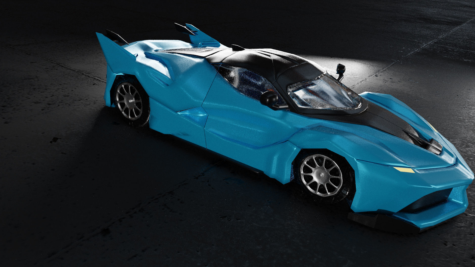  3D Car Low-poly 3D model_6