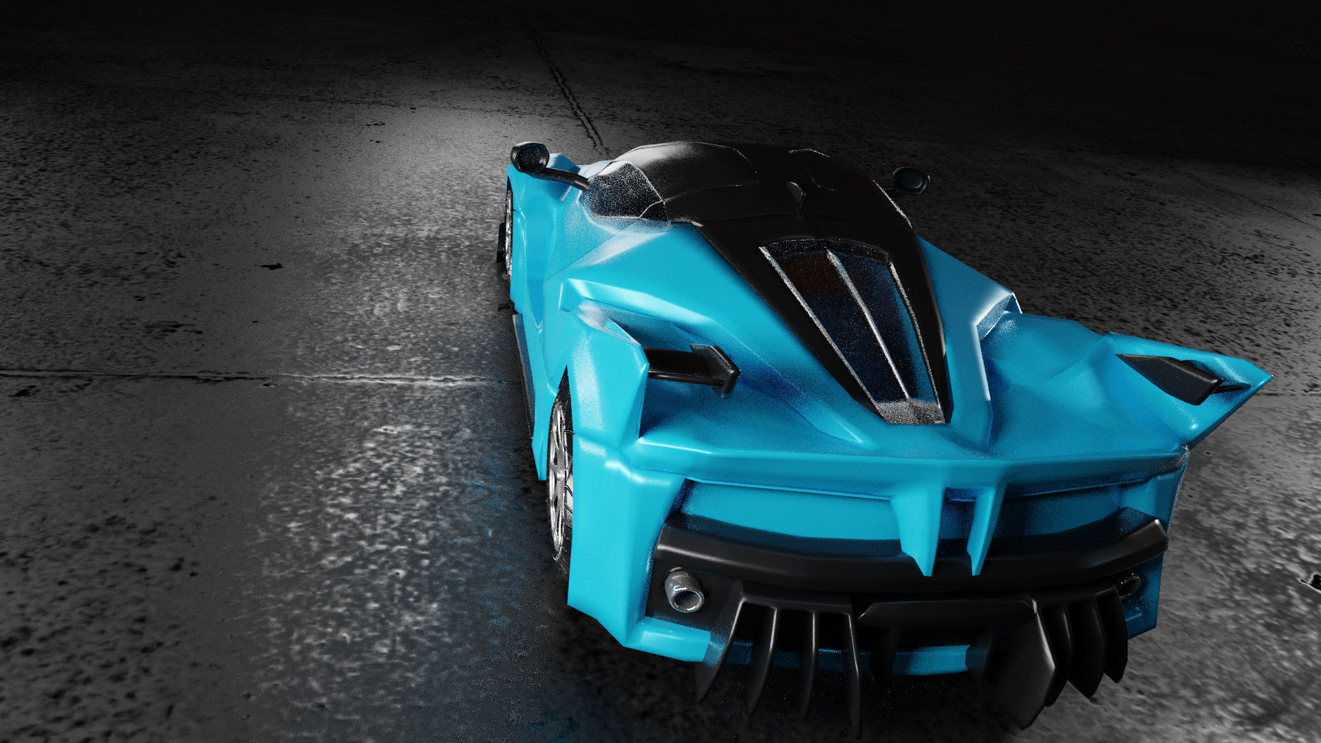  3D Car Low-poly 3D model_3