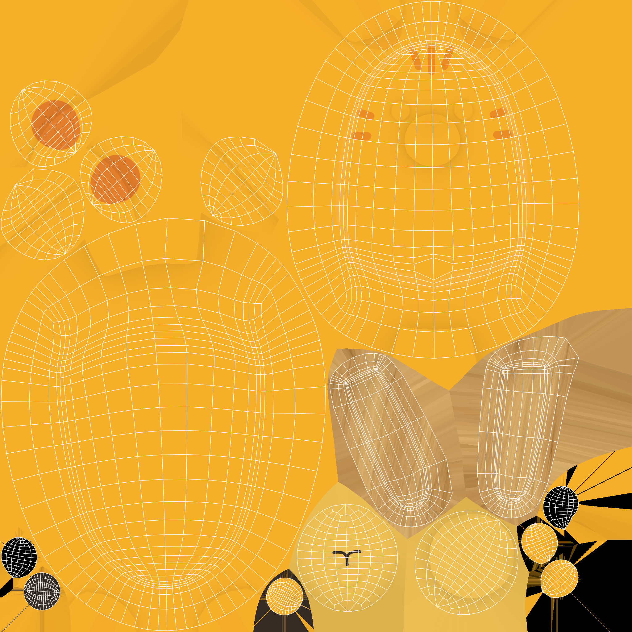 LowPoly Kawaii Tiger Ice Cream Low-poly 3D model_8