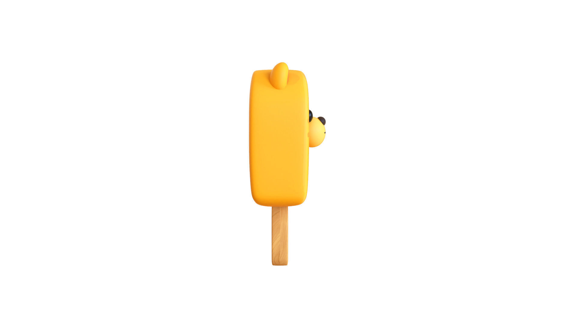 LowPoly Kawaii Tiger Ice Cream Low-poly 3D model_2