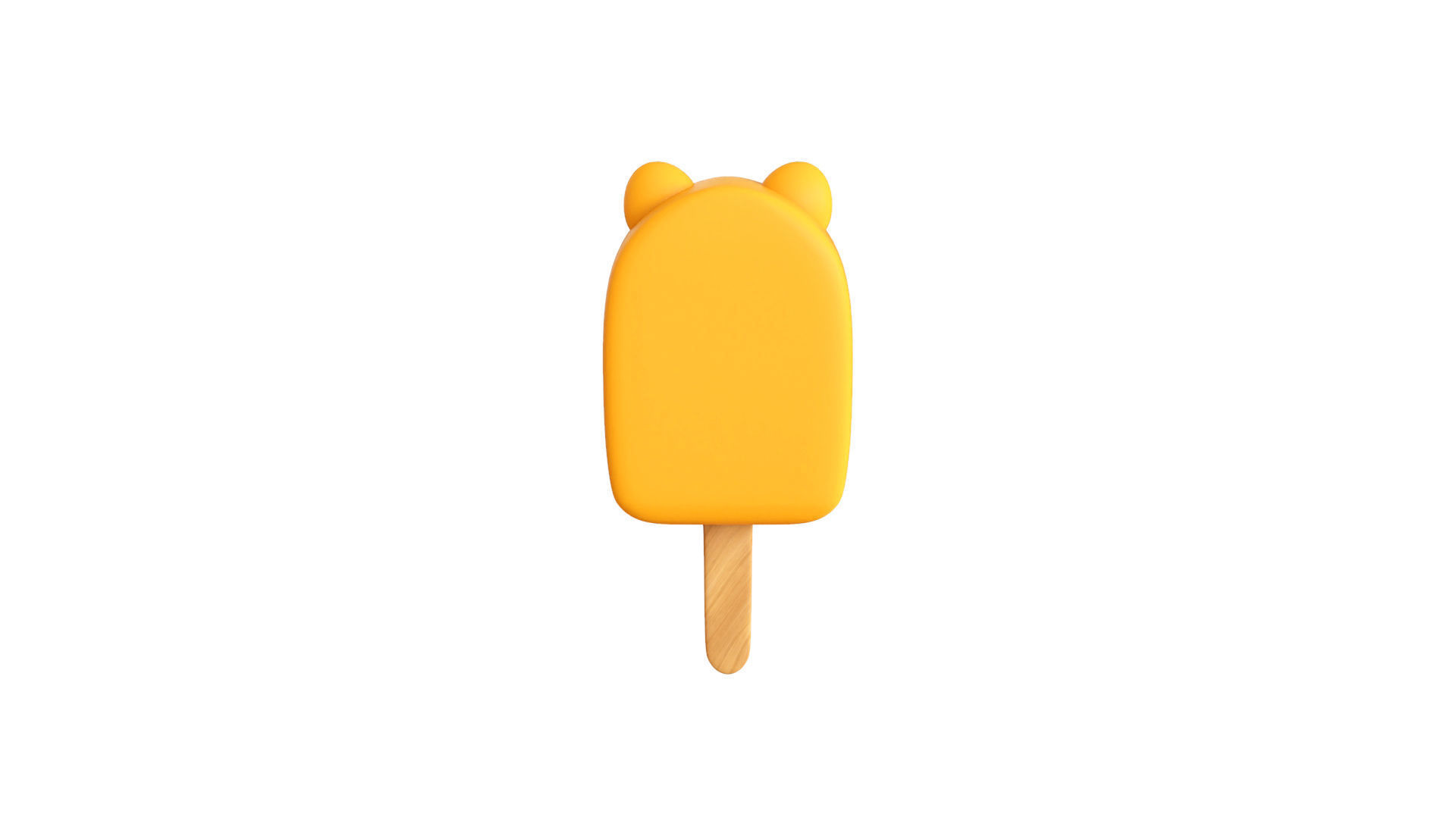 LowPoly Kawaii Tiger Ice Cream Low-poly 3D model_4