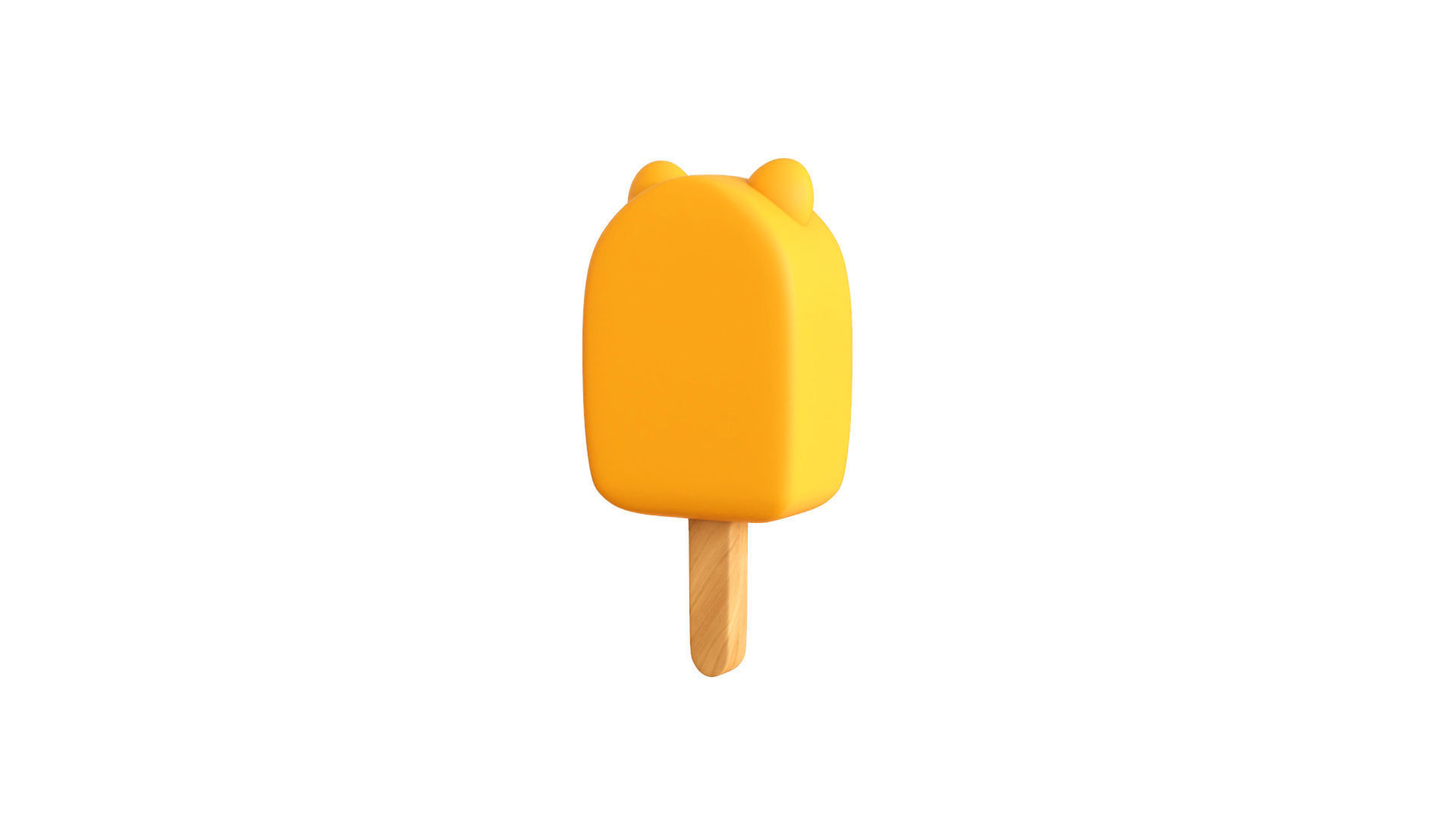 LowPoly Kawaii Tiger Ice Cream Low-poly 3D model_3
