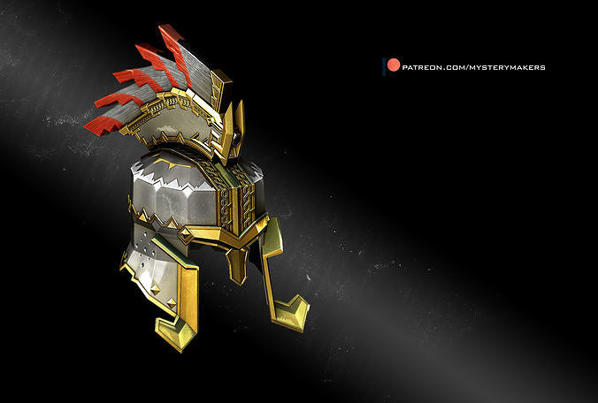 Dain Ironfoot dwarf helmet 3D print model