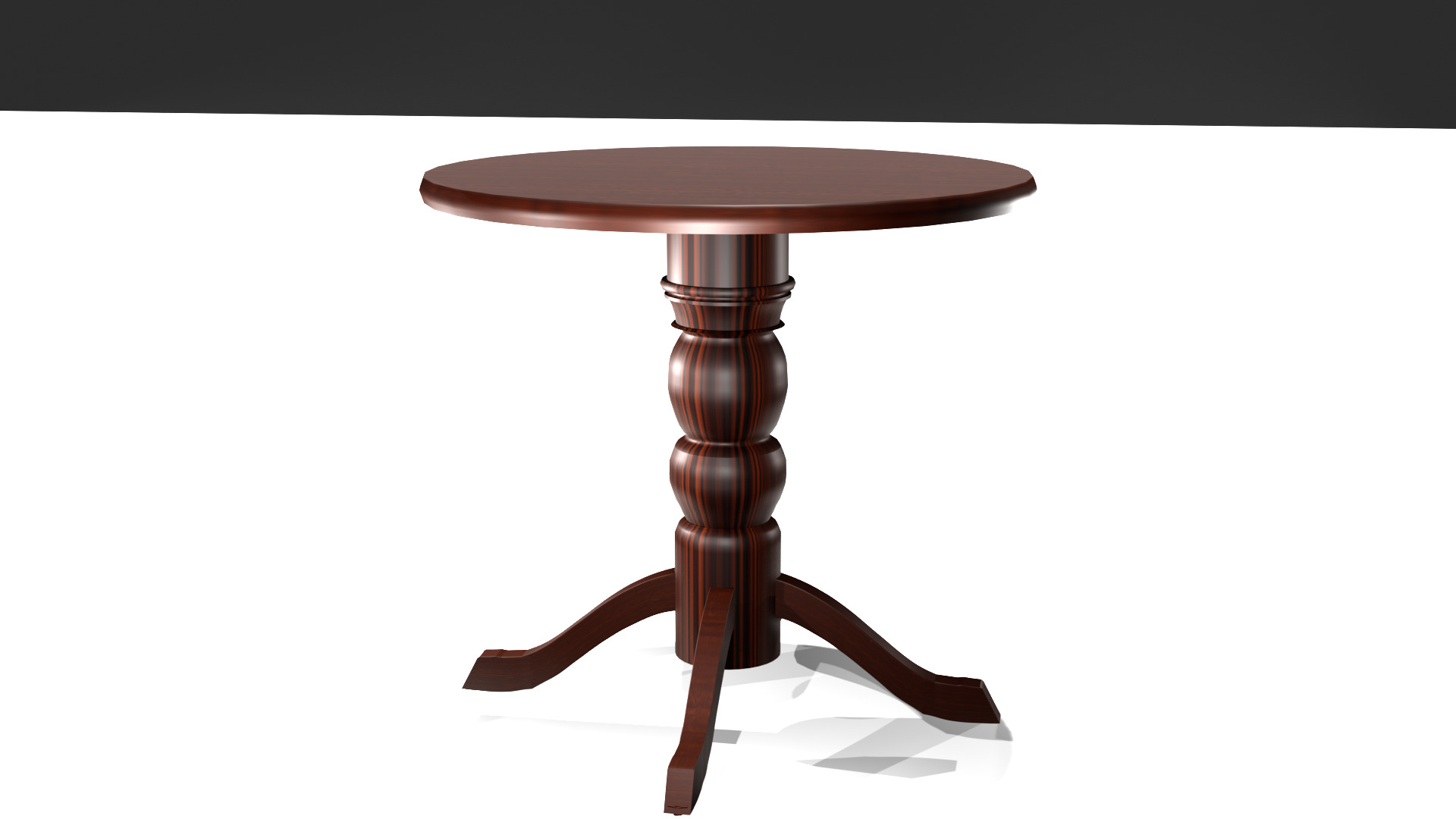 wooden table 3D model_12