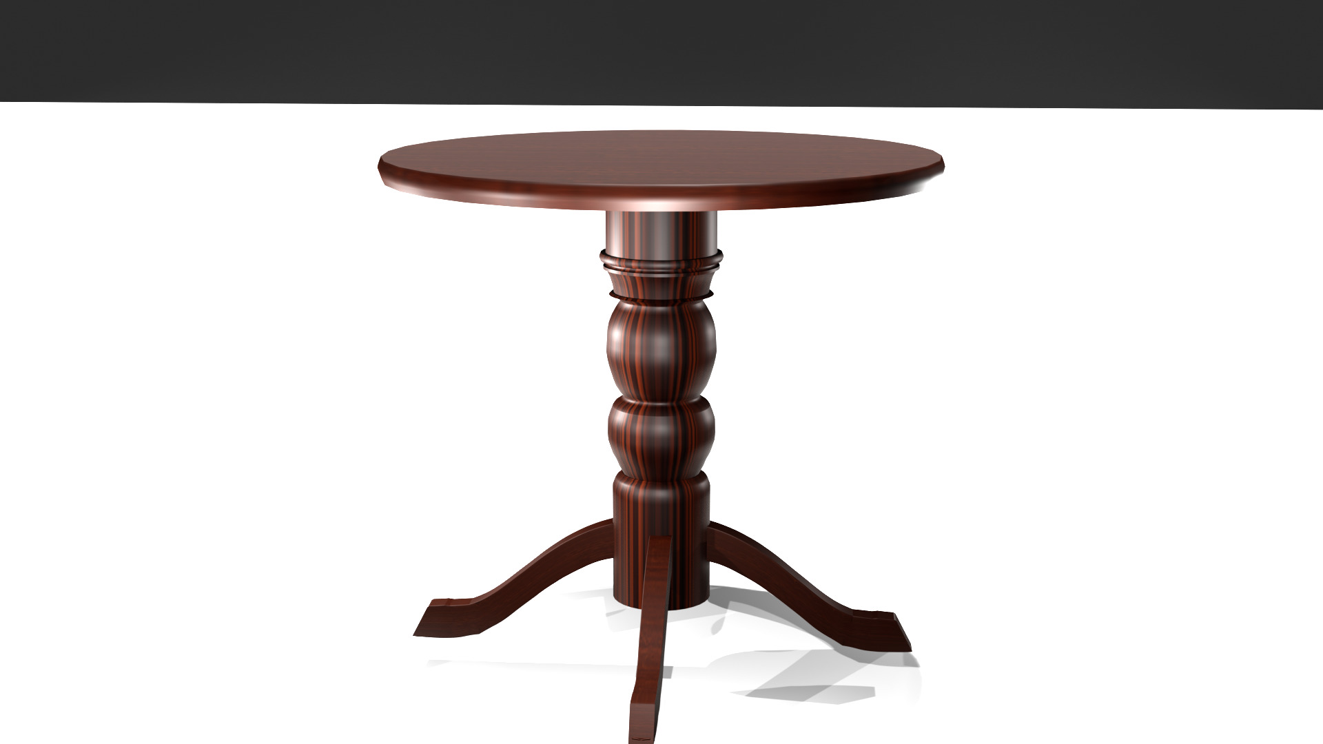 wooden table 3D model_2