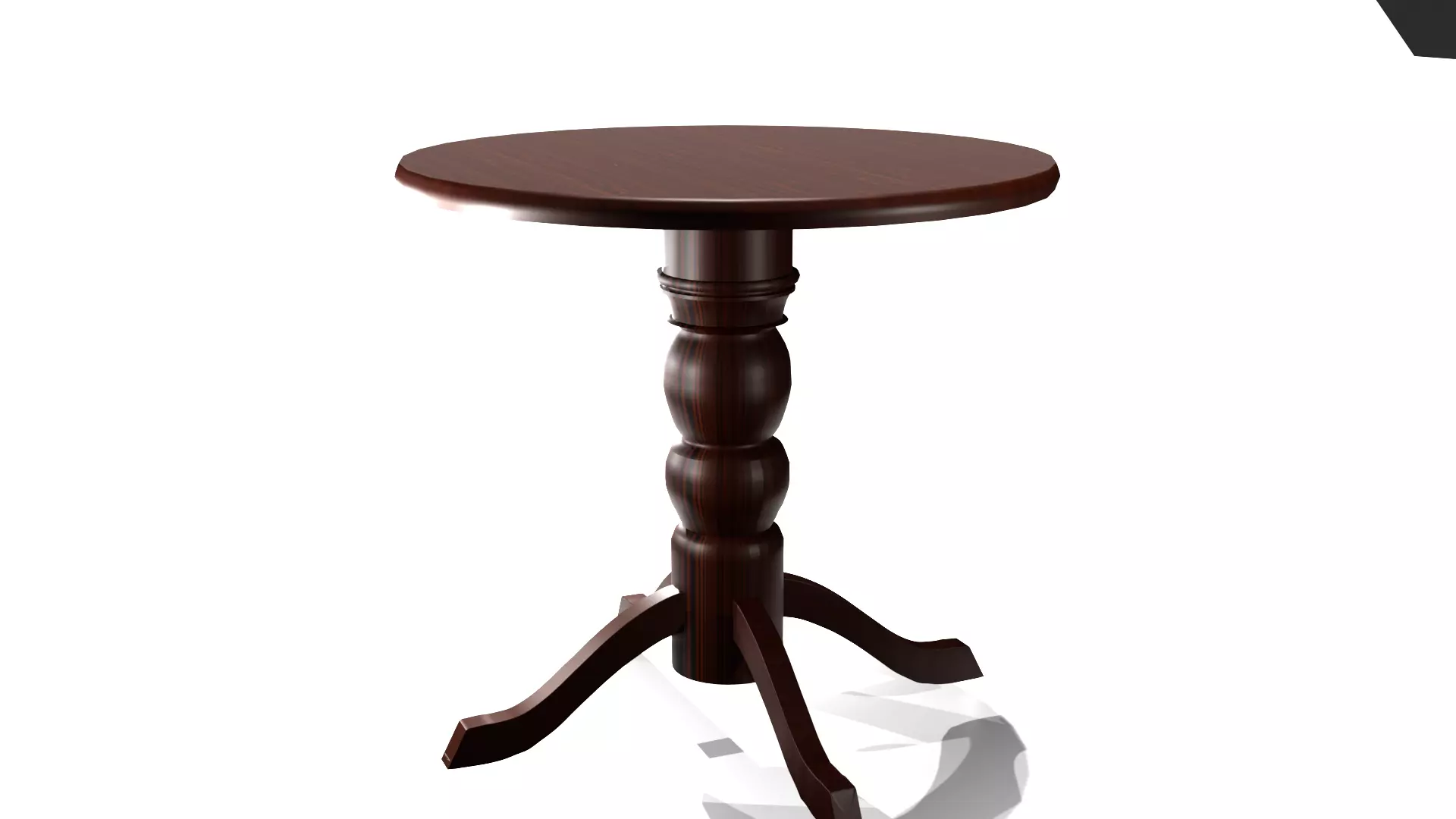 wooden table 3D model_0
