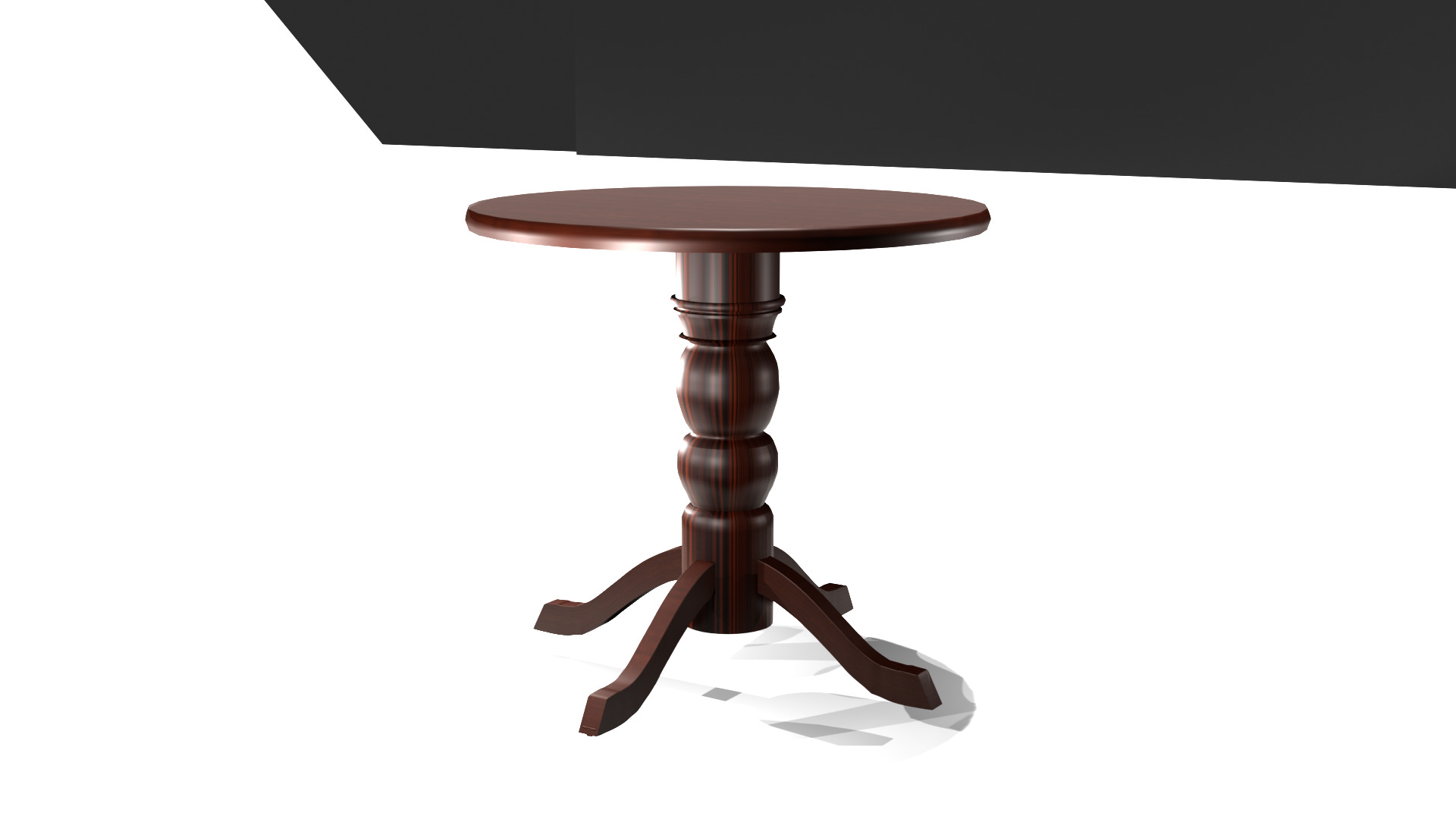 wooden table 3D model_8