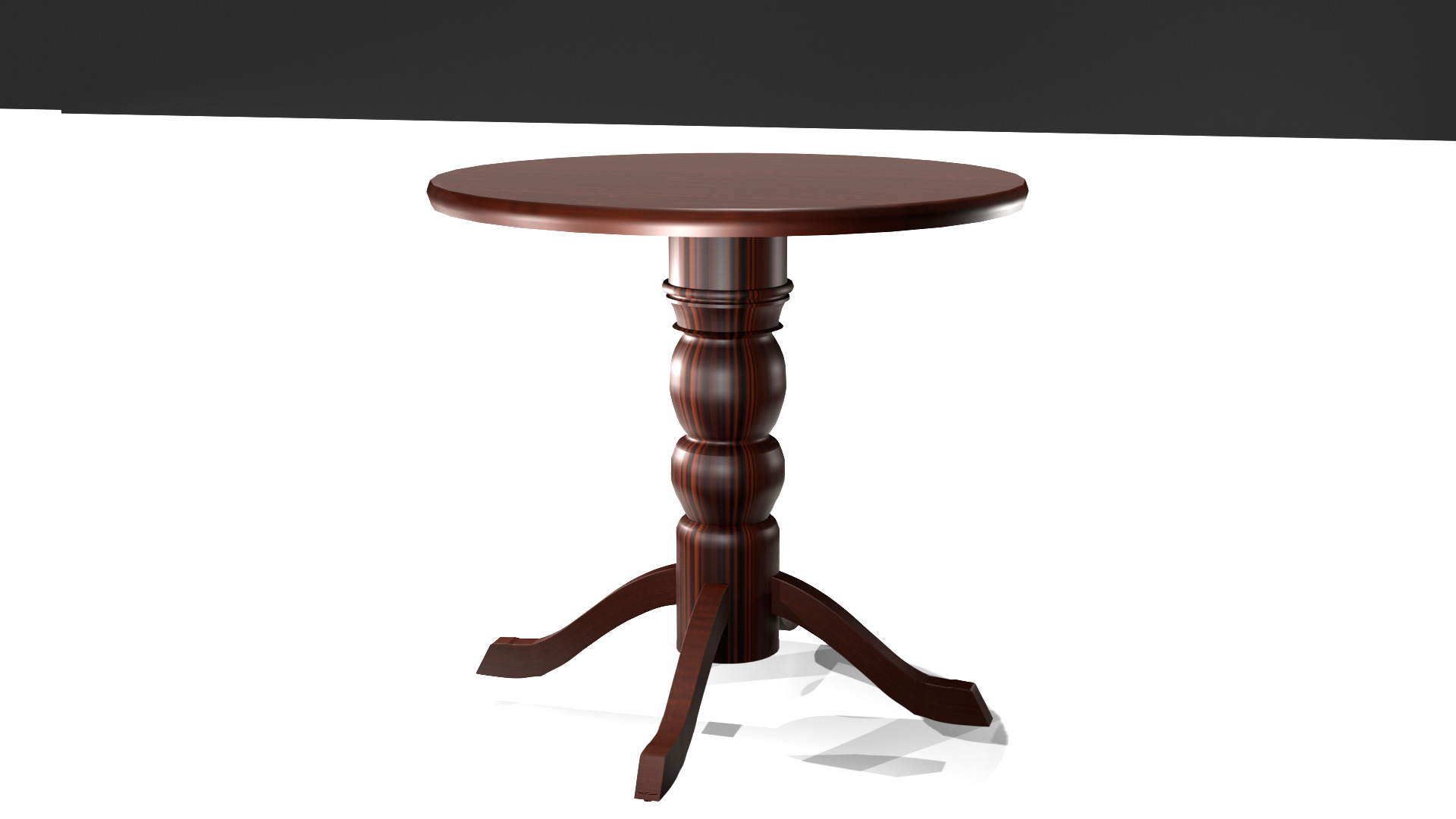 wooden table 3D model_1