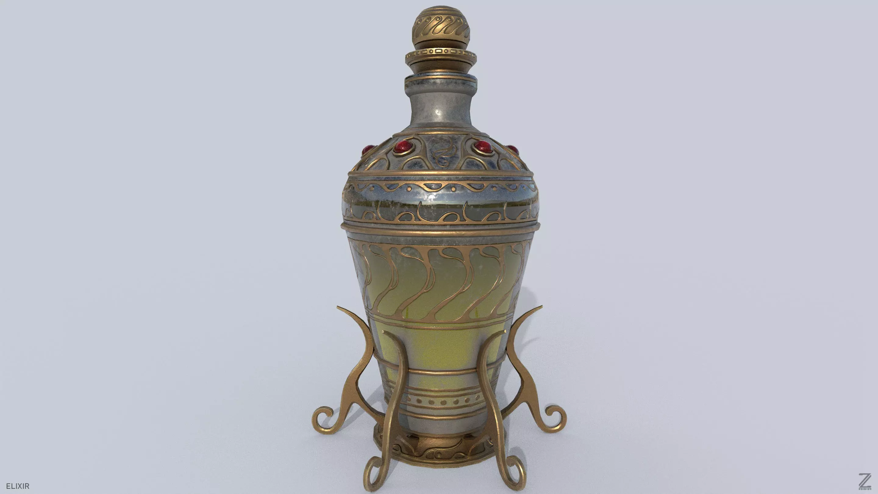 Elixir Low-poly 3D model_0