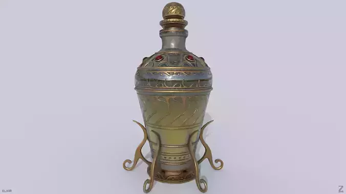 Elixir Low-poly 3D model
