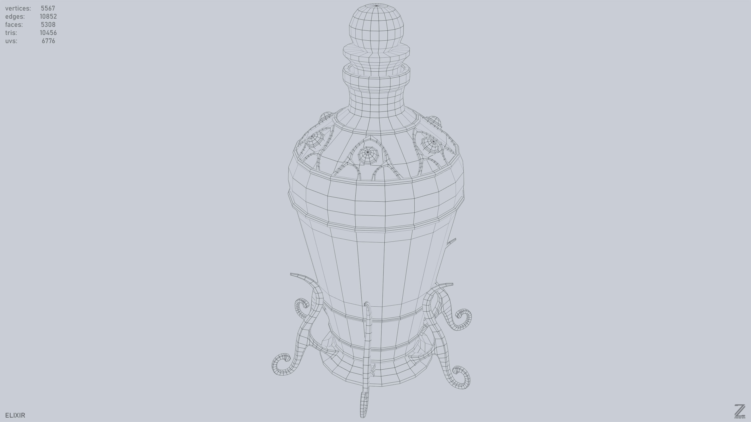 Elixir Low-poly 3D model_10