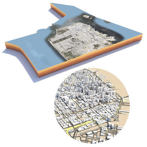 San Francisco City California USA 3D model