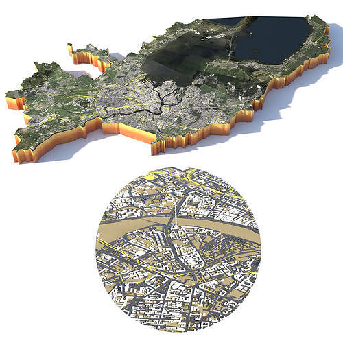 Saint Petersburg City in Russia 3D model
