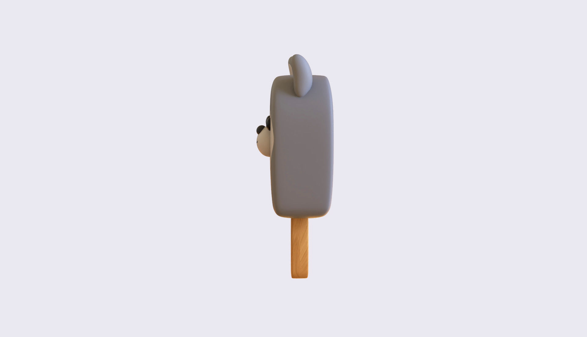 LowPoly Kawaii Wolf Ice Cream Low-poly 3D model_2