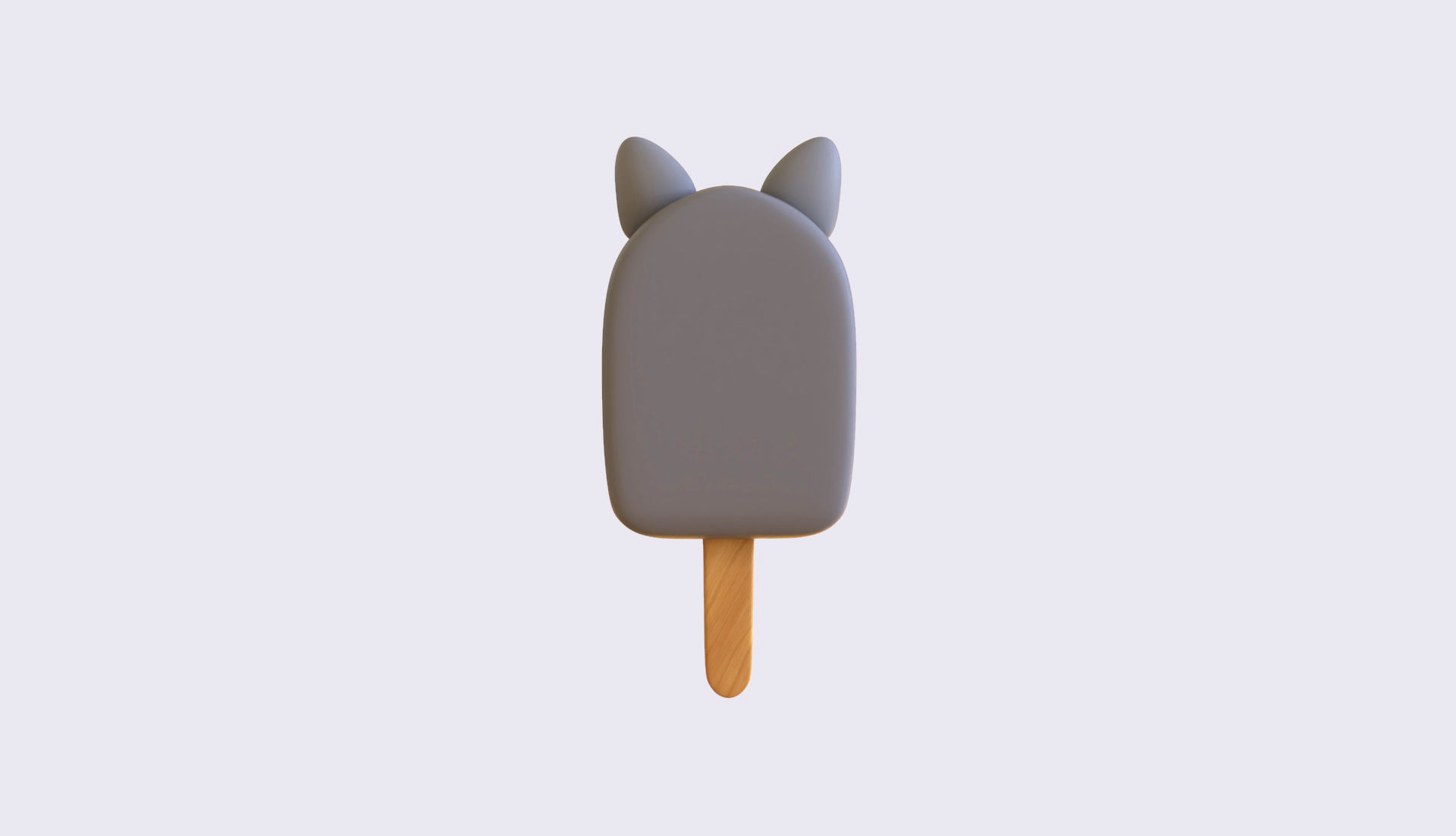 LowPoly Kawaii Wolf Ice Cream Low-poly 3D model_4
