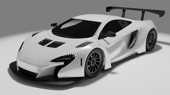 McLaren P1 Race Spec High-Poly 3D Model Low-poly 3D model