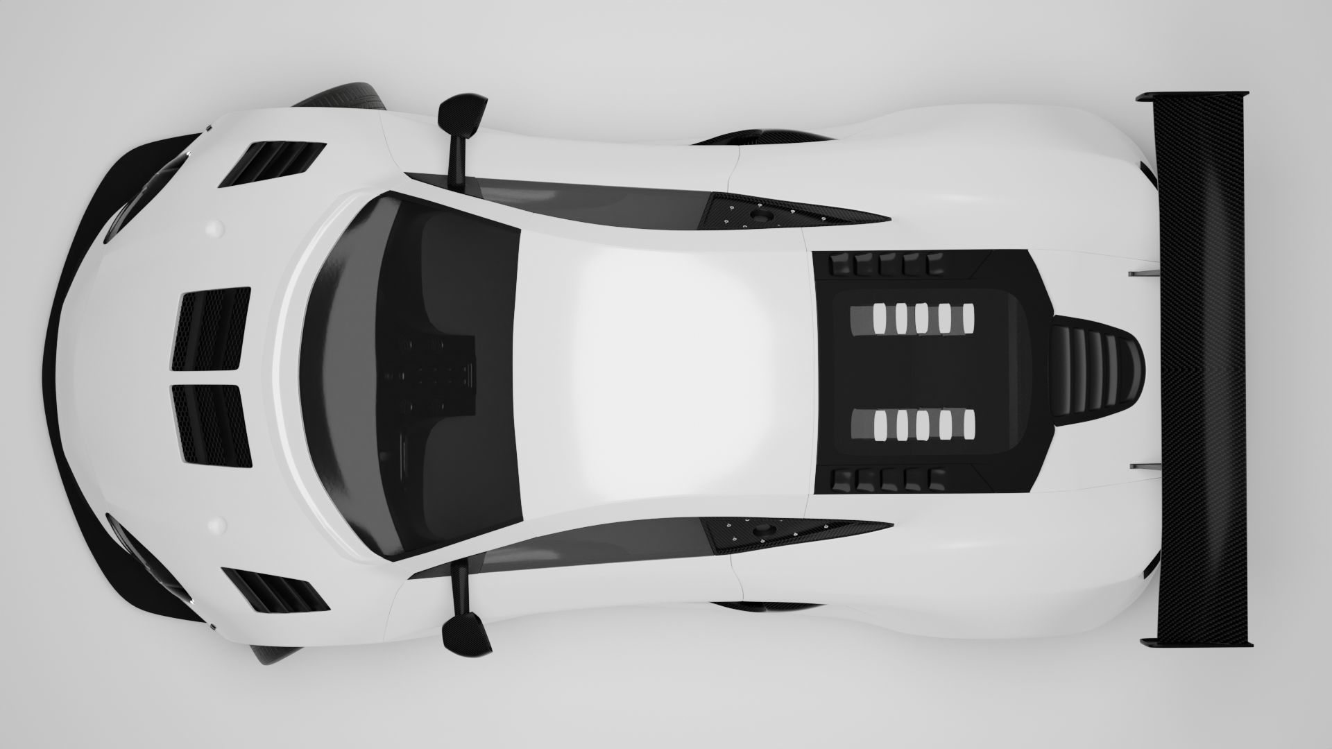 McLaren P1 Race Spec High-Poly 3D Model Low-poly 3D model_7