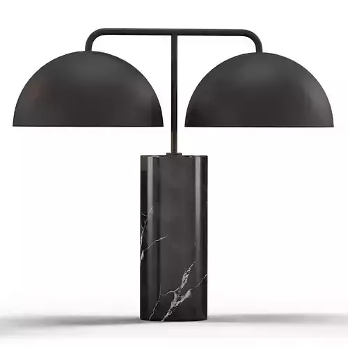 Domes Black Marble Table Lamp 3D model