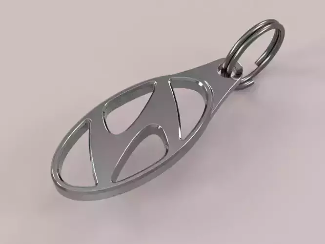 Hyundai Logo Keychain - Ready to 3D Print