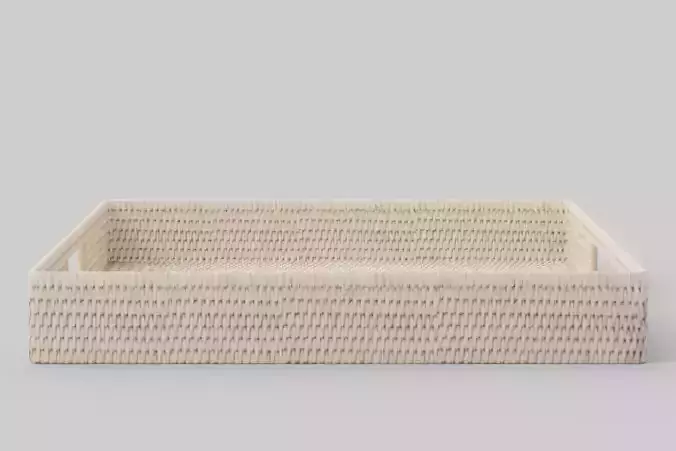 Tava Handwoven Rattan Square Serving Tray